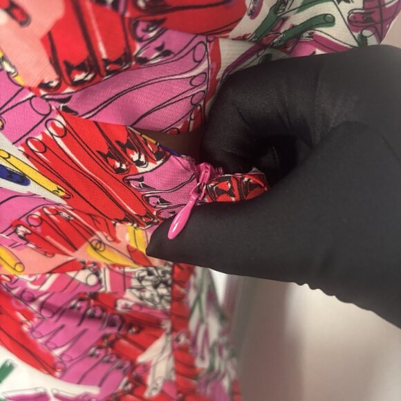 Zac Posen Dress Medium Long Off Shoulder Sweet Heart Neck Keyhole Back Train - Picture 9 of 12